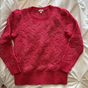 Talbots Pink Open Knit Sweater